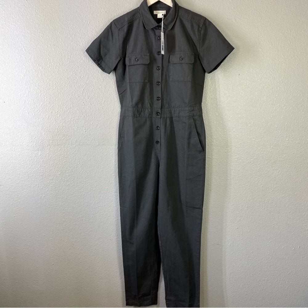 Outerknown S.E.A. Coverall Short Sleeve Jumpsuit In Gray Sz XS